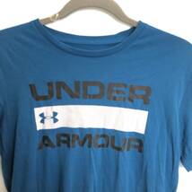 【洋服】 UNDER ARMOUR：アンダーアーマー HEATGEAR 半袖Tシャツ ブルー サイズ：SM メンズファッション 中古_画像2