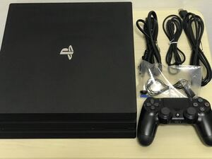 動作確認済 初期化済 PS4 Pro CUH-7000B B01 1TB ジェットブラック 本体 7/4アップデート後初期化