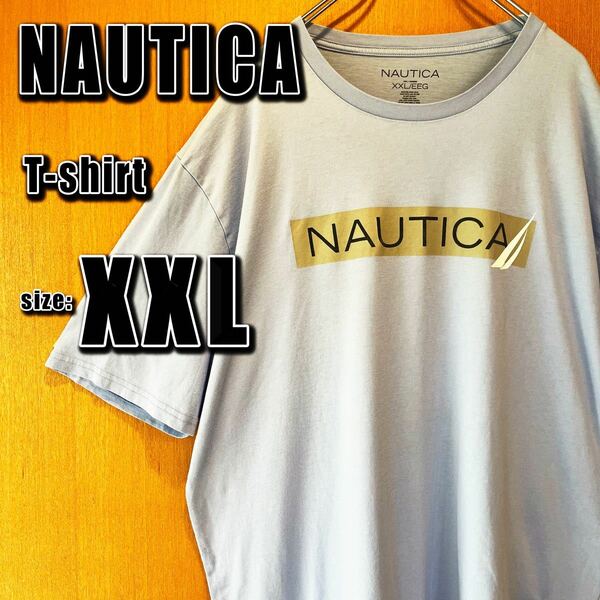 【Nautica】半袖Tシャツ　XXL 薄ブルー　ビッグサイズ