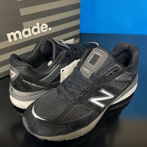 26.5cm/US8.5 ★ 新品 ニューバランス M990BK5 アメリカ製 ブラック USA製 スニーカー 黒 New Balance M990 BK5 990 V5 BLACKの画像3