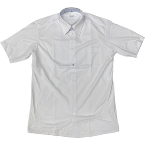 ラクシャツ RAKUSHIRT メンズ半袖スクールワイシャツ ホワイト　175A