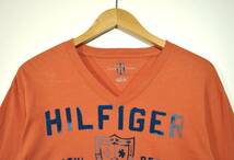 【TOMMY HILFIGER】トミーヒルフィガー 長袖Tシャツ ロンT ブリック S 大きめサイズ 良品_画像3