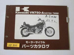 VN750-A VZ750 TWIN ツイン カワサキ パーツリスト パーツカタログ 送料無料