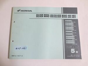 SILVER WING 400 600 ABS シルバー ウイング NF01 PF01 5版 ホンダ パーツリスト パーツカタログ 送料無料