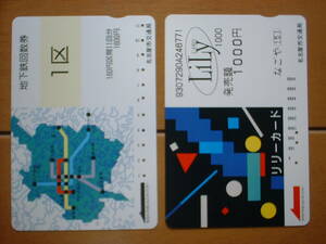 ( used ) Lilly card 2 kind Nagoya city traffic department beautiful goods 