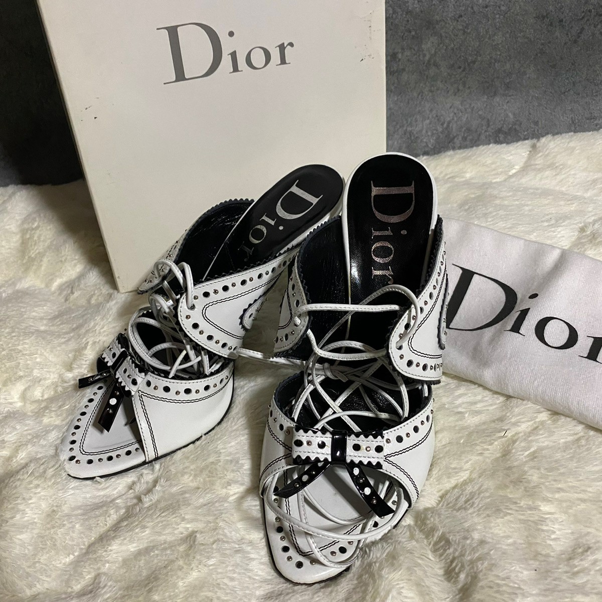 Dior ディオール CDロゴ 金具 トロッター キャンバス サンダル - www.lorencini.com.br