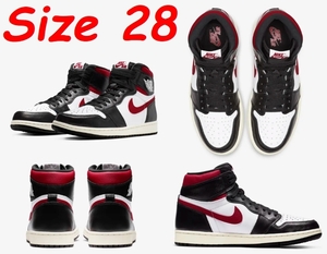 NIKE AIR JORDAN 1 RETRO HIGH OG GYM RED 28cm US10 国内正規 ナイキ エアジョーダン1 レトロ ハイ ジムレッド 黒白赤 force1 dunk sb max