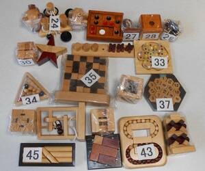 アシェットパズルコレクション ２２個（第２３号～第４６号）立体パズルと思考ゲーム 木製パズル（非連番） 