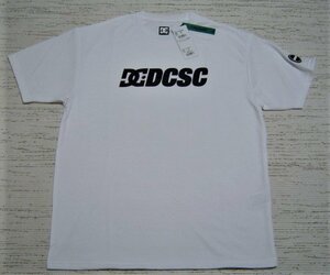 セール15%off DC SHOES ディーシー DCSC ロゴプリント Tシャツ メッシュ半袖 丸首 白 L DST221040 メンズ 人気 おすすめ　新品