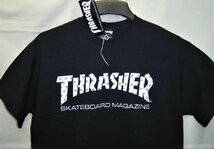 セール15% THRASHER スラッシャー MAG LOGO マグロゴ イン クロス Tシャツ 半袖 黒 白 M TH91143 メンズ レディース 人気 おすすめ _画像2