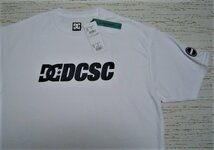 セール15%off DC SHOES ディーシー DCSC ロゴプリント Tシャツ メッシュ半袖 丸首 白 L DST221040 メンズ 人気 おすすめ　新品_画像2