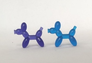 即決　新品　未使用　レゴ　ＬＥＧＯ バルーンアート　犬　2色　小物　ミニフィグ　ミニフィギュア 　ブルー　パープル