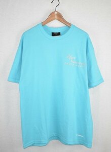 AFTER HOME WORK/アフターホームワーク　19SS　ラメプリントTシャツ　サイズ：XL　カラー：ブルーグリーン 19n05