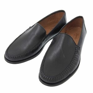 【本物保証】 美品 ガーデン garden ビジネスシューズ ローファー 高級革靴 靴 レザー 黒 ブラック メンズ