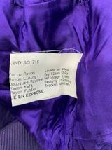 【A4116N142】スペイン製 TORRAS トーラス 革 × コットン レザー ジャケット ジャンパー 42 パープル 紫 お洒落 レディース ブルゾン_画像7