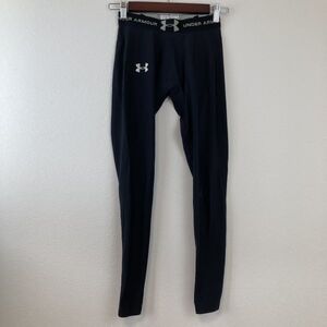 UNDER ARMOUR アンダーアーマー メンズ ボトムス インナーブラック 黒色 サイズMD Mサイズ 相当 ロゴ スポーツ ウェア タイツ 吸水速乾