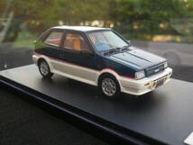 絶版！ Hi-Story 1/43 ハイストーリー NISSAN 日産 MARCH マーチ TURBO ターボ K10 1985 ダークブルー / ホワイト HS285BL_画像4