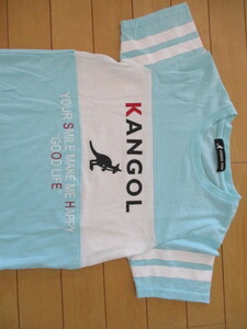 [used] popular KANGOL Sky blue T-shirt size 150