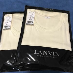  new goods Lanvin Lanvin high class gentleman T-shirt production end goods rare 100% made in Japan size L 2 piece set exhibition regular price half-price and downward free shipping 