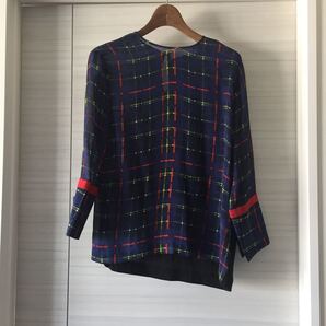 Preen line プリーン プリーンラインチェック切り替えデザイン トップス