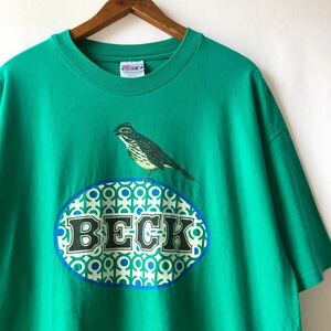 90s BECK T-shirt XL USA made Vintage 90 period Beck Alterna ti block van T America made original Vintage 