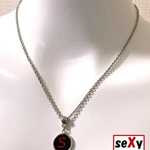 【ハンドメイド】seXyアクセサリ★ネックレス SNL027『S』 サディストの証