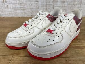 ☆【中古】NIKE WOMENS AIR FORCE 1 WHITE SIREN RED 315115-131 ナイキ エアフォースワン レディース スニーカー 23.5cm @60