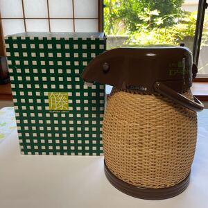 象印 籐 エアーポット ZOJIRUSHI 昭和レトロ ⑦
