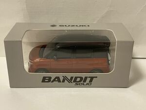 SUZUKI スズキ 新型ソリオ バンディット SOLIO BANDIT プルバックカー 非売品 ミニカー フレイムオレンジパールxブラック
