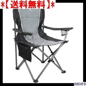 【送料無料】 LETS ブラックグレー ピクニック/遠足/アウトドア/レジャー 折りたたみ椅子 アウトドアチェア CAMP 507