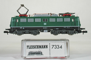 FLEISCHMANN #7334 DB( old west Germany National Railways ) BR140 type electric locomotive 2 light headlights type ( green )
