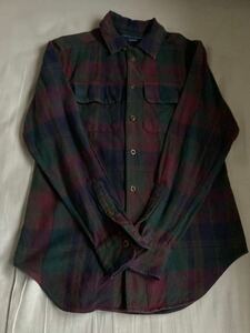  Ralph Lauren Ralph Lauren flannel shirt check shirt cotton shirt old clothes Vintage Classic Fit 150