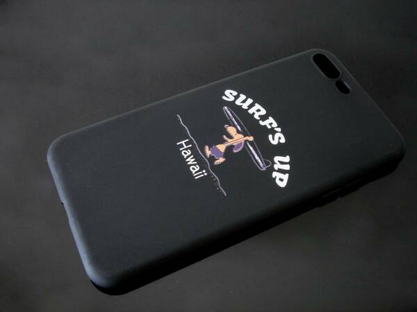 新品即決 ★ iPhone 7 PLUS/8 PLUS ケース ★ SURF’S UPハワイ日焼けスヌーピー 【黒】一点のみ ★ 送料無料
