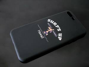 新品即決★iPhone 7 PLUS/8 PLUS ケース★SURF’S UPハワイ日焼けスヌーピー 【黒】一点のみ ★送料無料