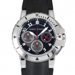ハリー・ウィンストン HARRY WINSTON オーシャン ダイバー クロノグラフ OCEACH44WZ001 ブラック/グレー文字盤 新品 腕時計 メンズ