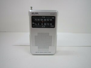 ♪ＥＬＰＡ 朝日電器株式会社　AM／FMコンパクトラジオ　ER-C37F　中古　ジャンク