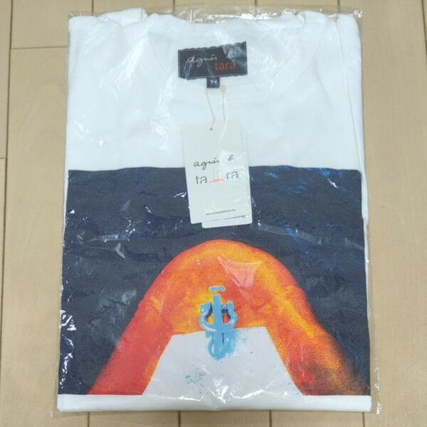 新品　アニエスベー　メンズＴシャツ　Ｓサイズ　ホワイト　ｔａｒａ 