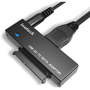 Inateck SATA - USB3.0変換ケーブル 2.5インチ/3.5インチハードディスクドライブ HDD/SSD用SATA変換アダプタ 電源アダプター付