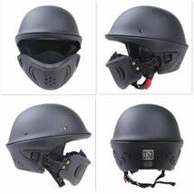 多機能ヘルメットバイクヘルメット フルフェイス ジェットヘルメット DOT 規格品 S-XXL 2色 組立式顎部分着脱できる XL_画像3