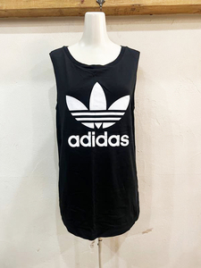 1246★adidas/アディダス オリジナル トレフォイル タンクトップ LOOSE TREFOIL TANK チュニック レディース ブラック サイズOT USED ★