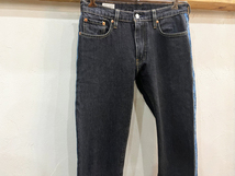 H63★Levi's/リーバイス HI-BALL サイドラインブラックカラーデニム ブラック×ブルー メンズ デニム W30 ストレッチ素材 アメカジ USED ★_画像7