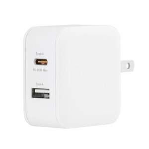 送料無料 AC-USBアダプタ AC-USB充電器C+Aポート PD20W対応 グリーンハウス ホワイト GH-ACU2PBC-WH/9773ｘ１台