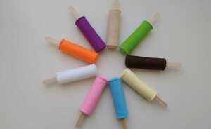  new goods ice cream toy felt hand made ba The -... playing child care present ice candy photograph photographing 