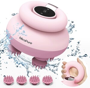 電動頭皮ブラシ 【1台2役 ヘッドスパ+握力トレ】 独自開発25LBシリコングリップ