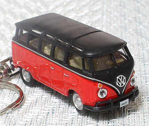 ★☆VW Volkswagen Type 2 Bus☆フォルクス ワーゲン タイプ2 バス☆レッド/ブラック☆ミニカー☆キーホルダー・アクセサリー☆★