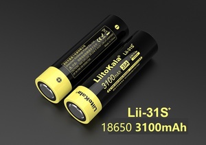 18650 リチウムイオンバッテリー 3100mAh 3.7V