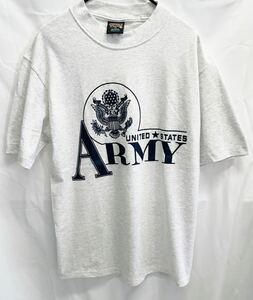 デッド!! 希少!! 90s USA製 US ARMY tee 米軍 ミリタリー tシャツ グレー ビンテージ 灰 × 紺 size M ヴィンテージ