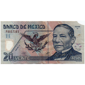 20PESOS ペソ MXN 旧紙幣 メキシコ