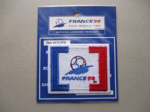 1998 FIFAワールドカップFRANCHフランス サッカー刺繍ワッペン/LOGO仏SOCCERロゴWorld CupパッチFOOTBALLリーグ蹴球Dアップリケ V166