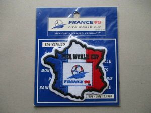 1998 FIFAワールドカップFRANCHフランス サッカー刺繍ワッペン/LOGO仏SOCCERロゴWorld CupパッチFOOTBALLリーグ蹴球Cアップリケ V166